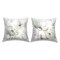 White Whispers Floral Bundle 2 PC Outdoor Printed Pillow Set Design by Carol Robinson, 18 x 7 x 18